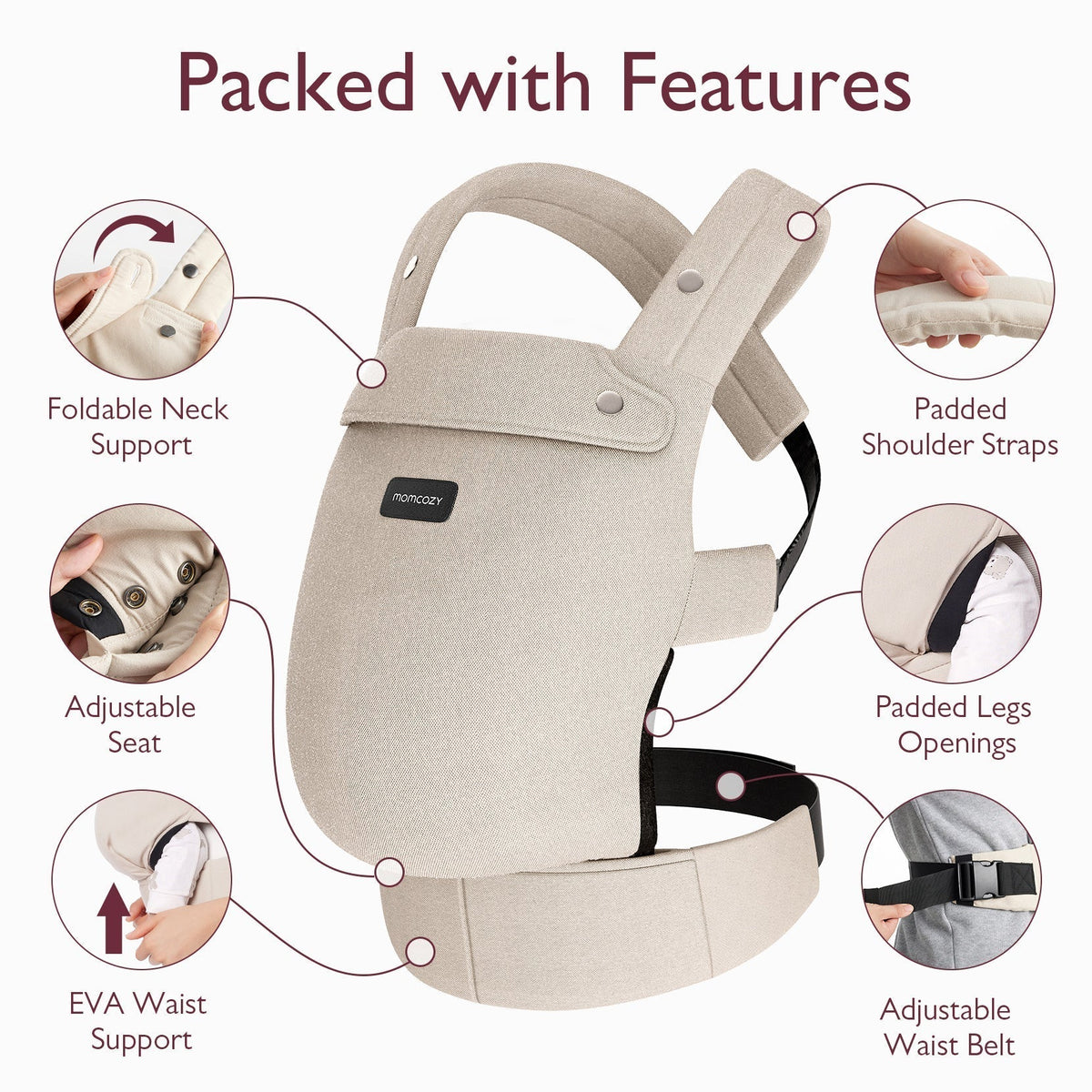 Momcozy PureHug Ergonomische Babytrage
