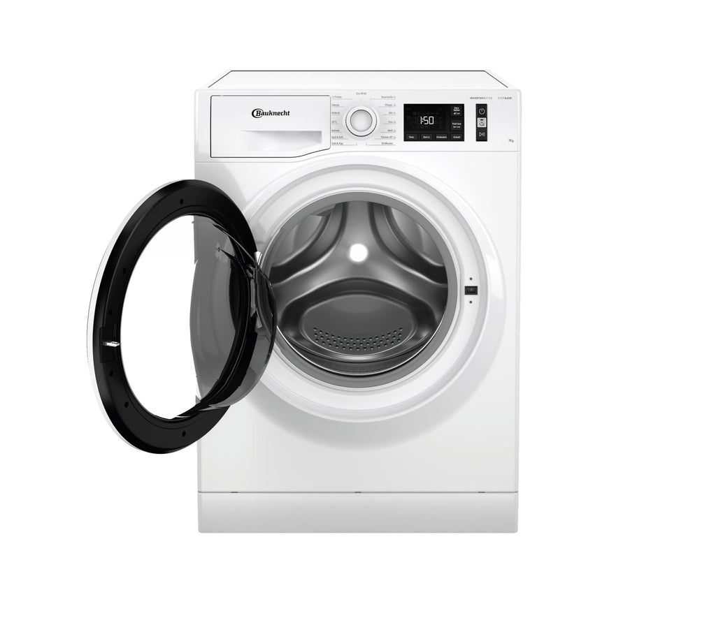 Bauknecht W Active 711 A Waschmaschine, 7 kg, 1400 U/min, Frontlader, Active Care Fleckentfernung, Flecken 40°, Dampfprogramme & Steam Hygiene, leiser Inverter-Motor, Stop&Add, Weiß