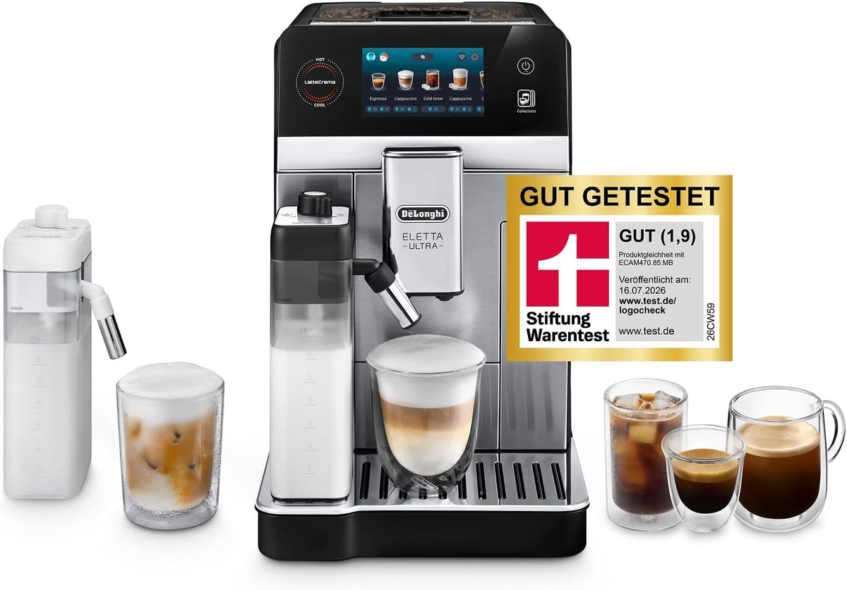 De'Longhi Eletta Ultra Silent Tech Fully Automatic Coffee Machine with 50+