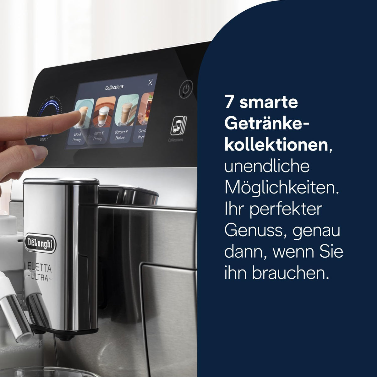 De'Longhi Eletta Ultra Silent Tech Fully Automatic Coffee Machine with 50+