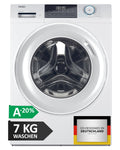 Haier Frontlader Waschmaschine 7kg I I-PRO SERIE 1 HW70-BP14929BU1 I Mit A-20% Effizienz, 1.400 U/Min. & sparsamem Inverter-Motor I Per App steuerbar I Mengenautomatik & Refresh-Programm