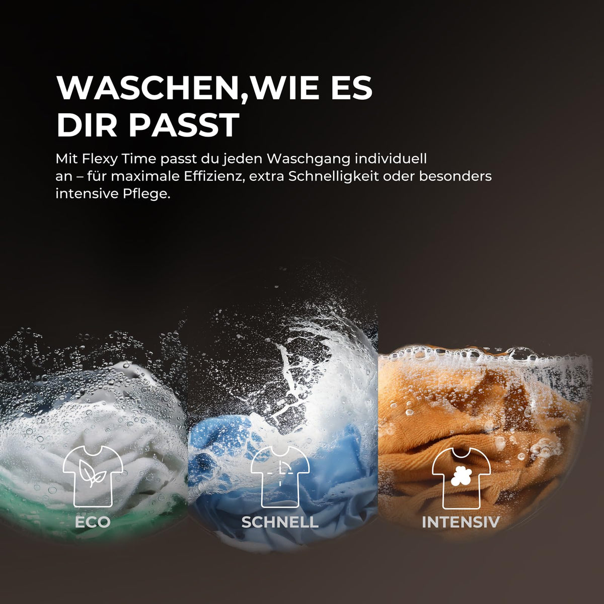 Haier Frontlader Waschmaschine 8kg I G3 Serie I A -20%, 1.400 U/Min., leiser Inverter-Motor, Automatik- und Expressprogramm, Aquastop-Schlauch, Hygiene-Technologien I HW80-BP1427637T