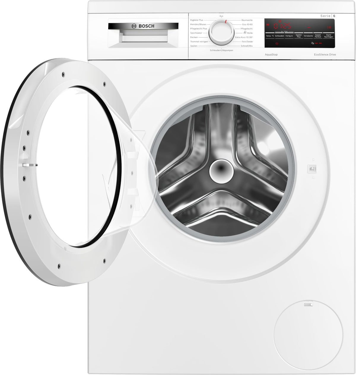 Bosch WUU28T48, Serie 6, Unterbaufähige Waschmaschine, 1-8kg, 1400 UpM, Maximale Energie- und Wasserersparnis, Speed Perfect, Extraprogramme für Sport, Dunkles und Babykleidung, Nachlegefunktion
