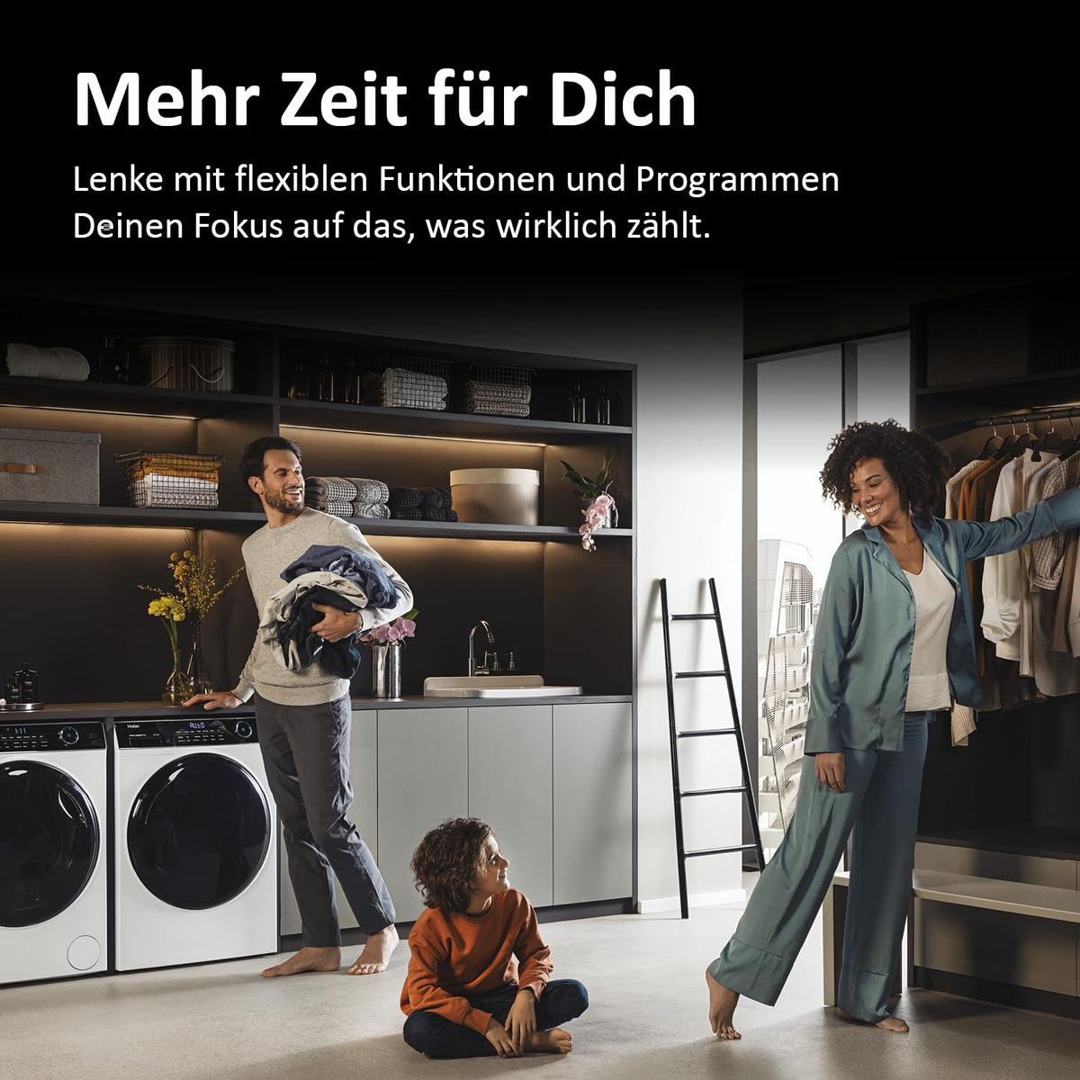 Haier I-PRO SERIE 7 HW90-B14979 I Frontlader Waschmaschine 9kg I Washing Machine mit A-Effizienz, 1.400 U/Min. & leisem Direktantrieb I Inkl. Dampffunktion, Selbstreinigungssystem & Refresh-Programm