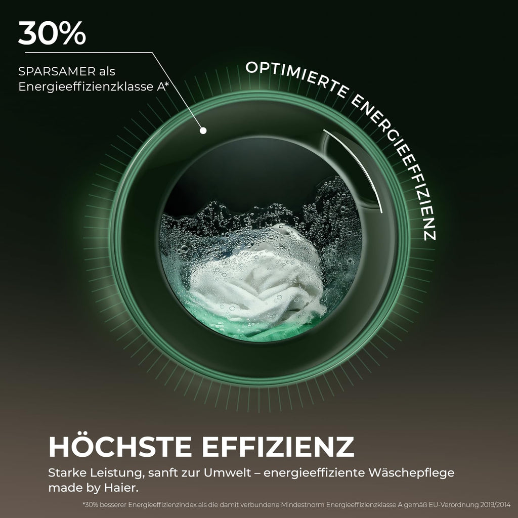 Haier Frontlader Waschmaschine 10kg I G3 Serie I A -30%, 1.400 U/Min., leiser Inverter-Motor, Automatik- und Expressprogramm, Aquastop-Schlauch, Hygiene-Technologien I HW100-BP1427637