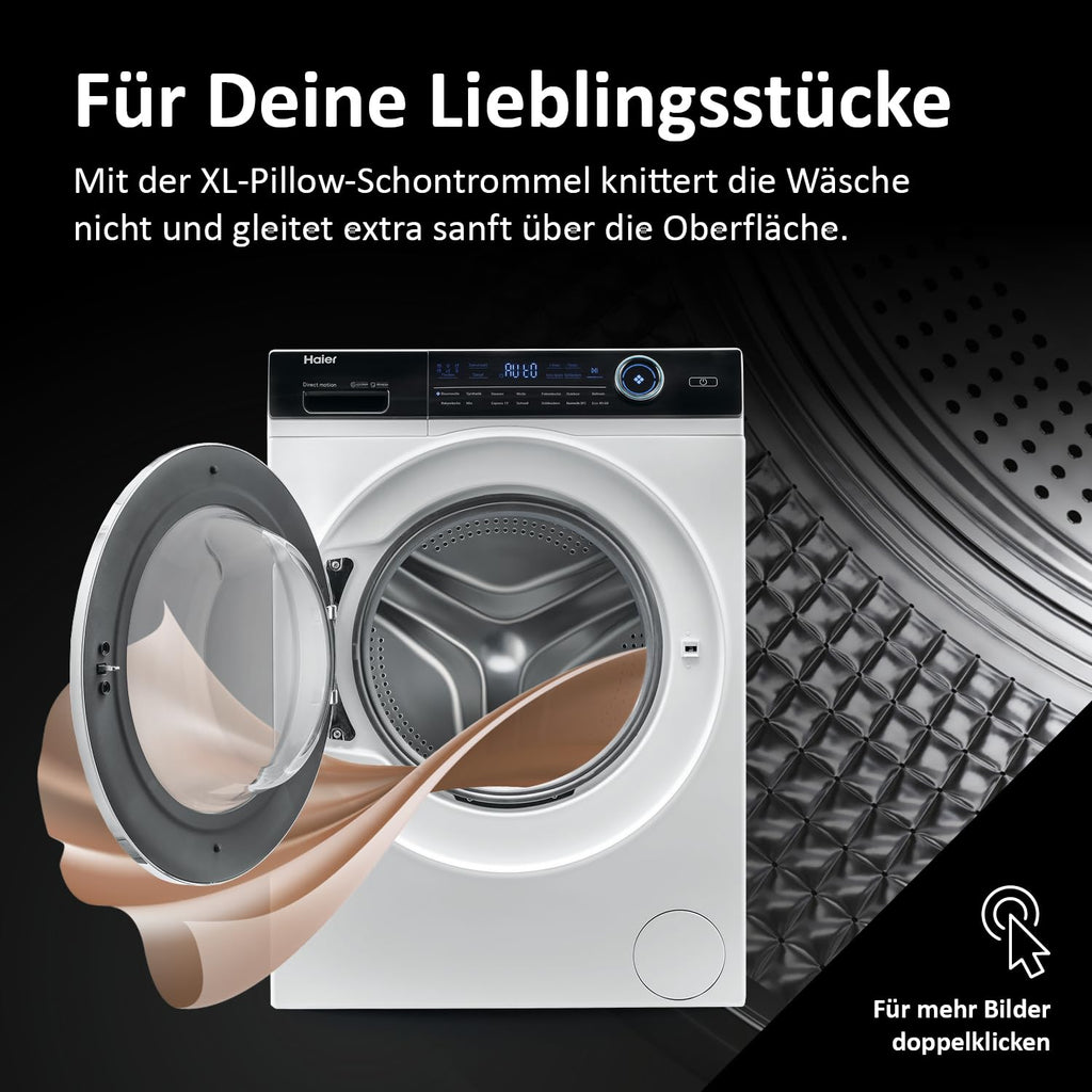 Haier I-PRO SERIE 7 HW90-B14979 I Frontlader Waschmaschine 9kg I Washing Machine mit A-Effizienz, 1.400 U/Min. & leisem Direktantrieb I Inkl. Dampffunktion, Selbstreinigungssystem & Refresh-Programm