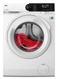 AEG Waschmaschine, Serie 6000 ProSense Mengenautomatik, 9 kg, Leise, Nachlegefunktion, Kindersicherung, Schontrommel, Vollwasserschutz, Leichtbügeln-Option, 1400 U/min, LR6A65490