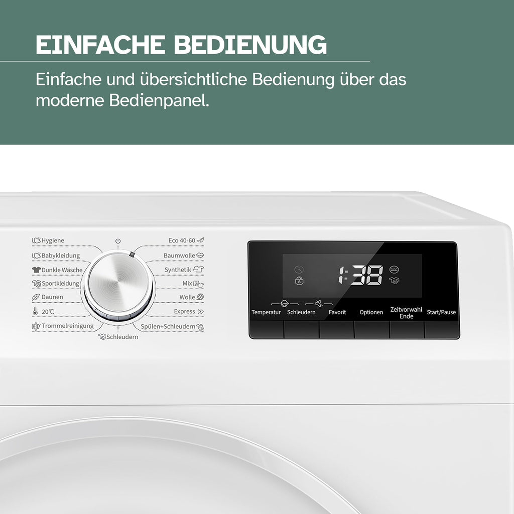 Heinrich´s Waschmaschine, 7kg, 15 Programme, 1400 U/min., Aqua-Stop, LED-Display, inkl. Timer, mit Kindersicherung, langlebiger Inverter Motor, Energieeffizienzklasse A, weiß