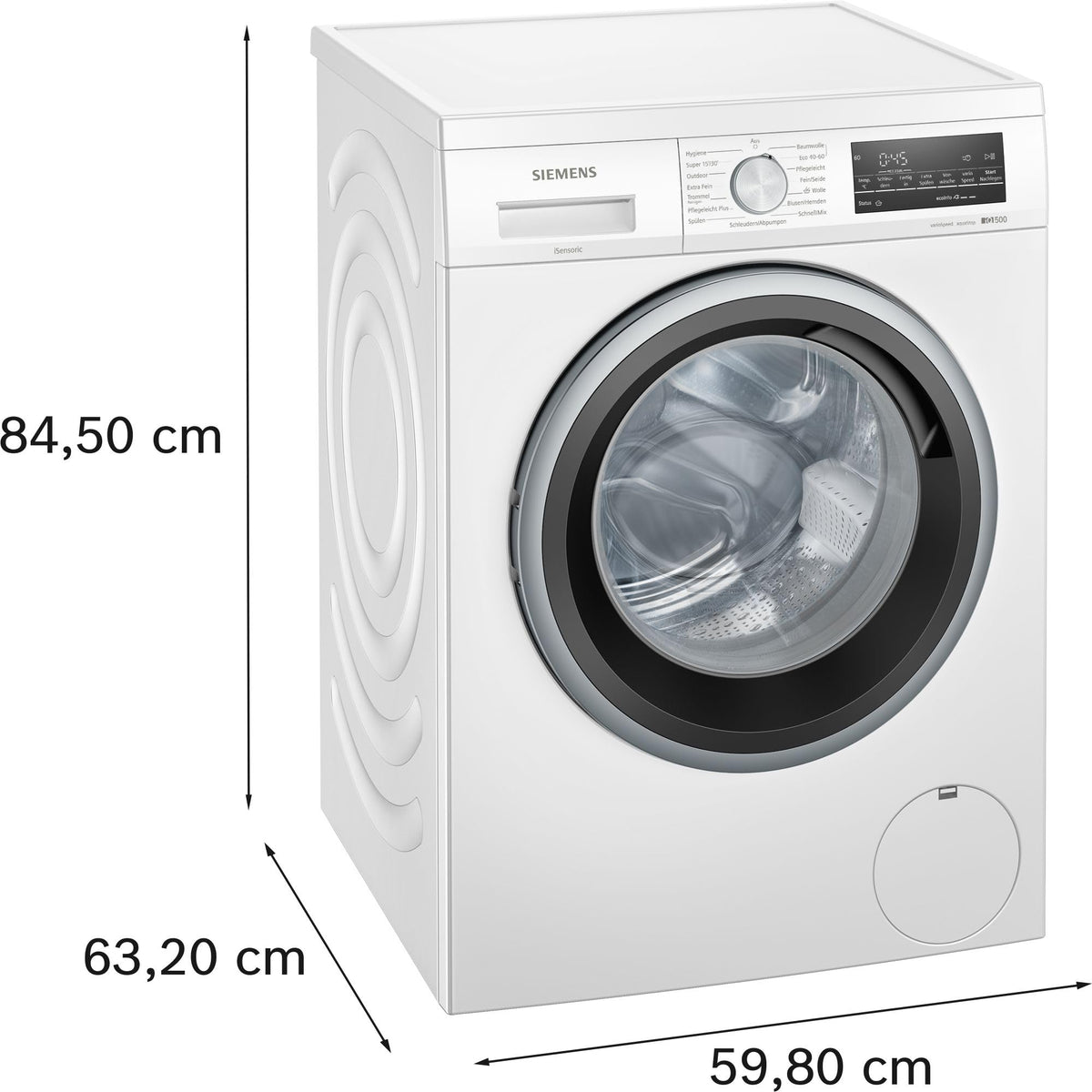 Siemens WU14UT71, Stiftung Warentest Testsieger*, iQ500, Unterbau-Waschmaschine 8 kg, 1400 UpM, Antiflecken-System, smartFinish für weniger Bügeln, Schneller Waschen mit speedPack L, Nachlegefunktion