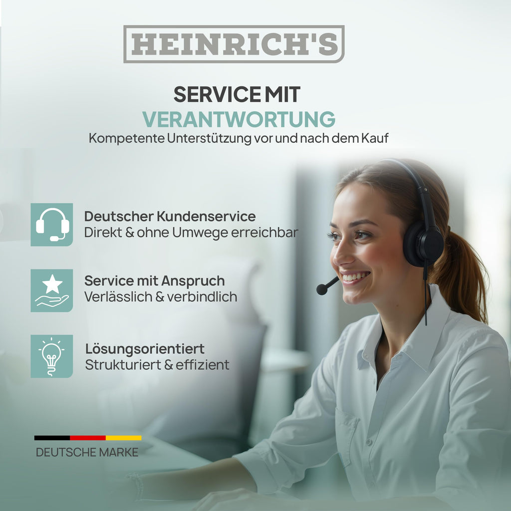 HEINRICHS Waschmaschine mit Dampffunktion, 9kg, 15 Programme, 1400 U/min., Aqua-Stop, LED-Display, inkl. Timer, mit Kindersicherung, langlebiger & effizienter Inverter Motor, Energieklasse A, weiß