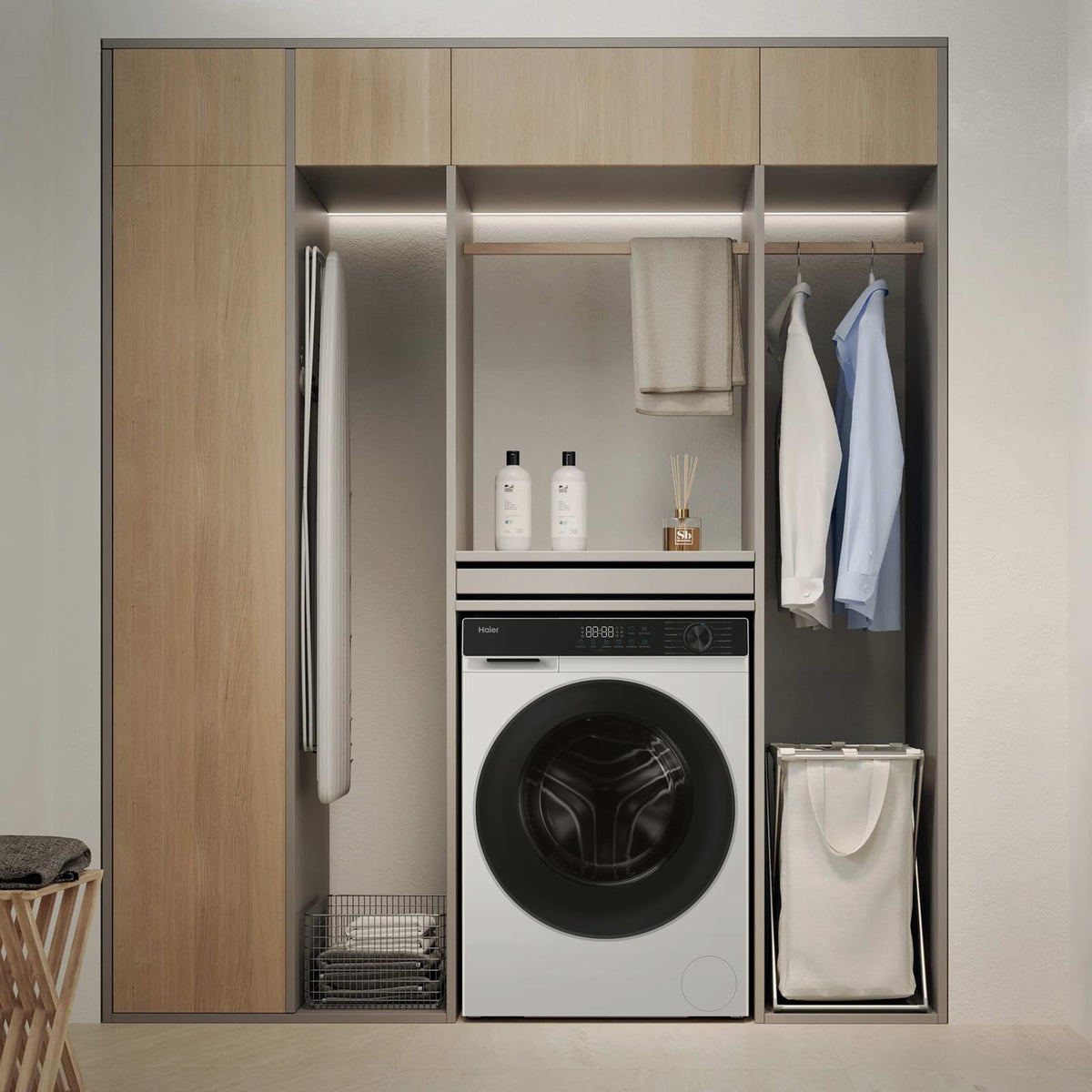 Haier Frontlader Waschmaschine 10kg I G3 Serie I A -30%, 1.400 U/Min., leiser Inverter-Motor, Automatik- und Expressprogramm, Aquastop-Schlauch, Hygiene-Technologien I HW100-BP1427637