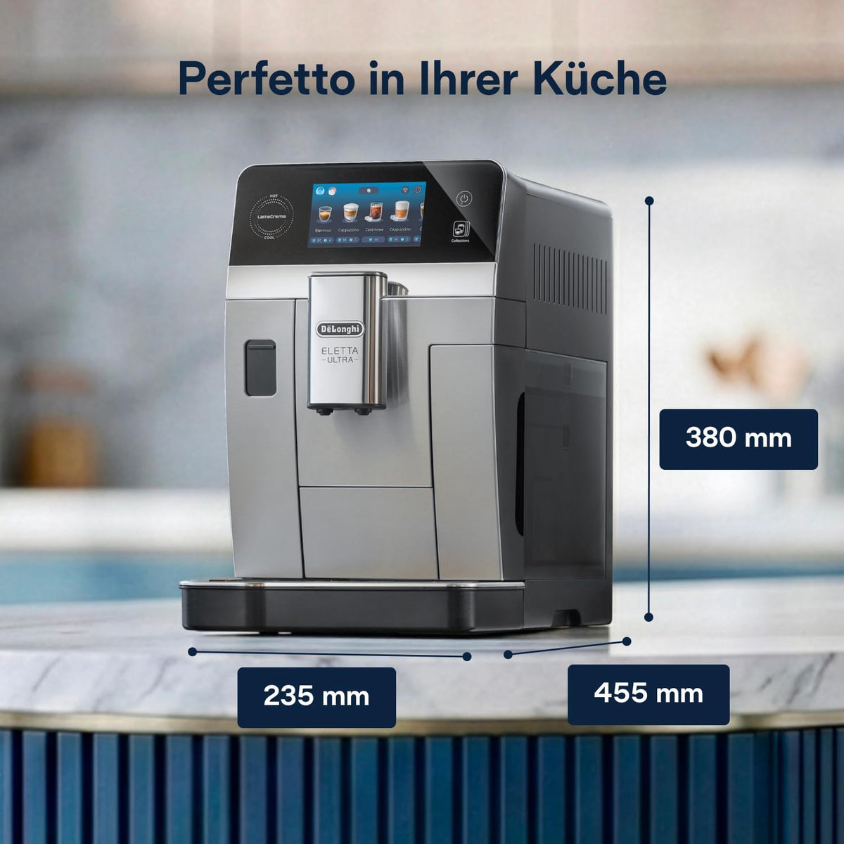De'Longhi Eletta Ultra Silent Tech Fully Automatic Coffee Machine with 50+