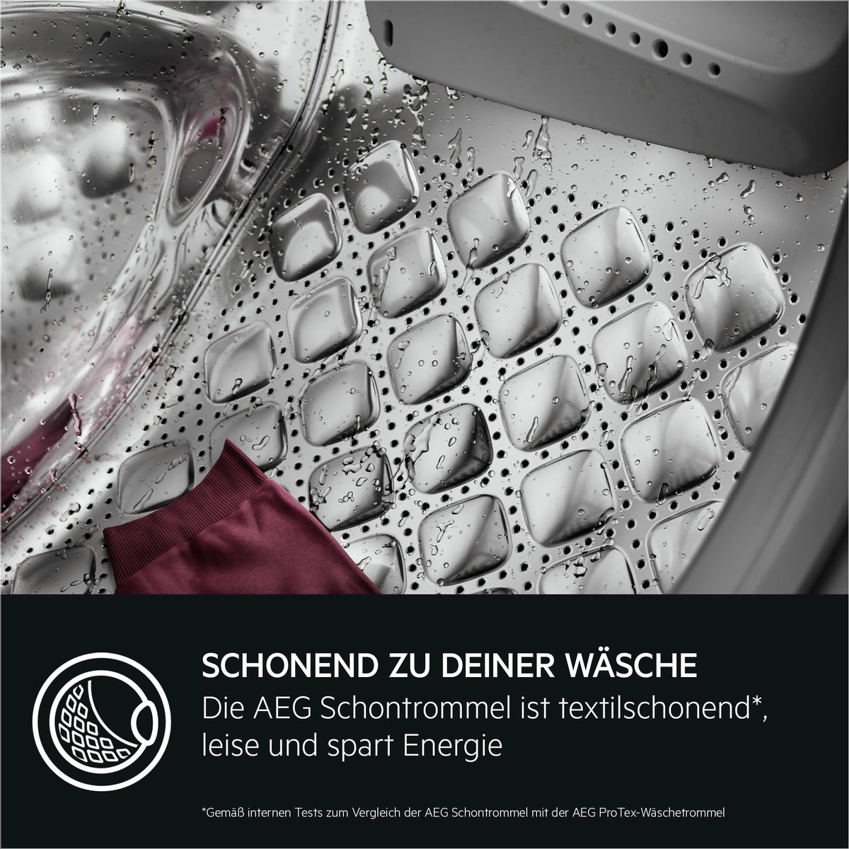 AEG Waschmaschine, Serie 6000 ProSense Mengenautomatik, 9 kg, Leise, Nachlegefunktion, Kindersicherung, Schontrommel, Vollwasserschutz, Leichtbügeln-Option, 1400 U/min, LR6A65490