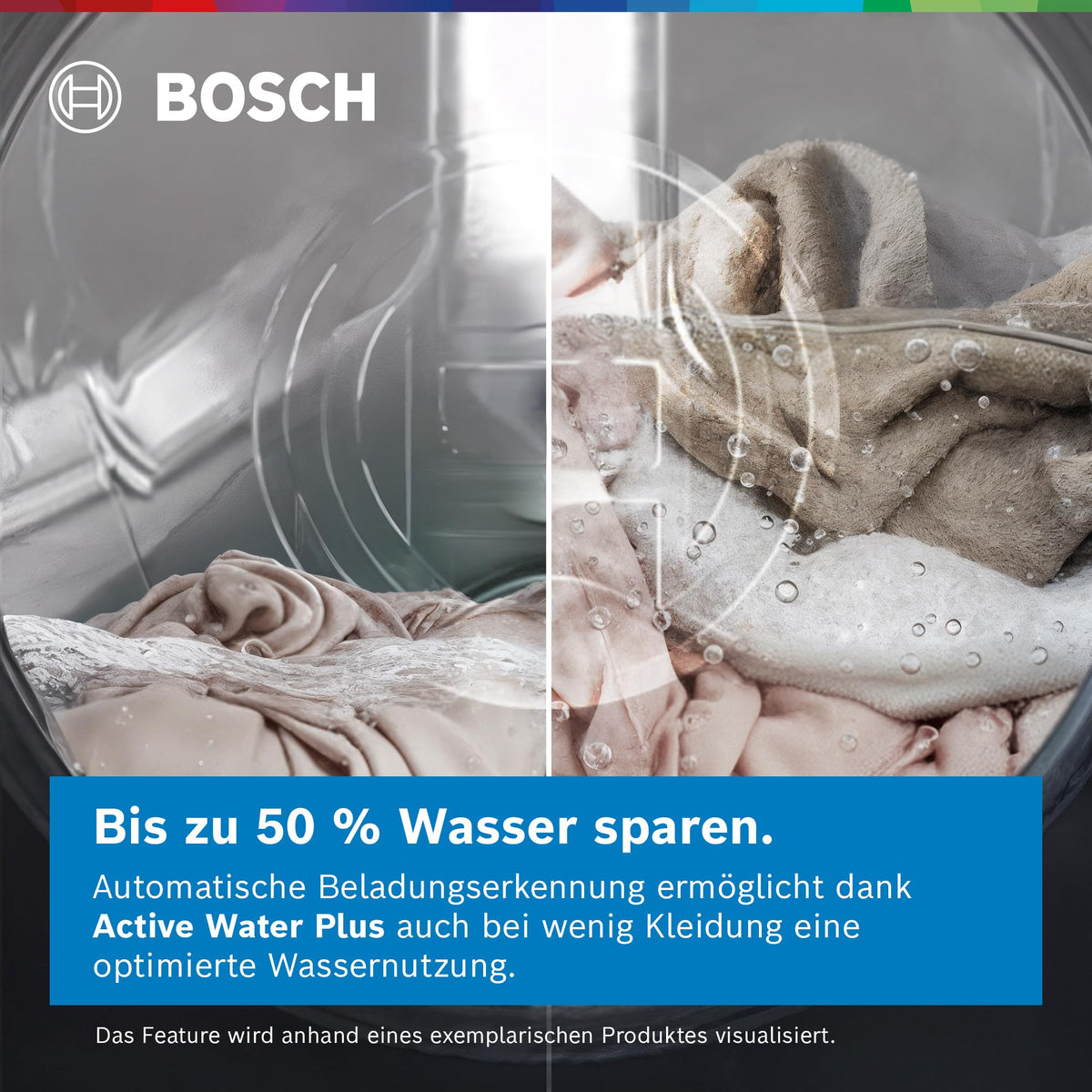 Bosch Waschmaschine 8 kg Serie 4, 1400 UpM, Leiser Betrieb, Iron Assist, Speed Perfect, Nachlegefunktion, Hygiene Plus Programm, AquaSecure Plus, Langlebig mit Ersatzteilverfügbarkeit, WAN282K4