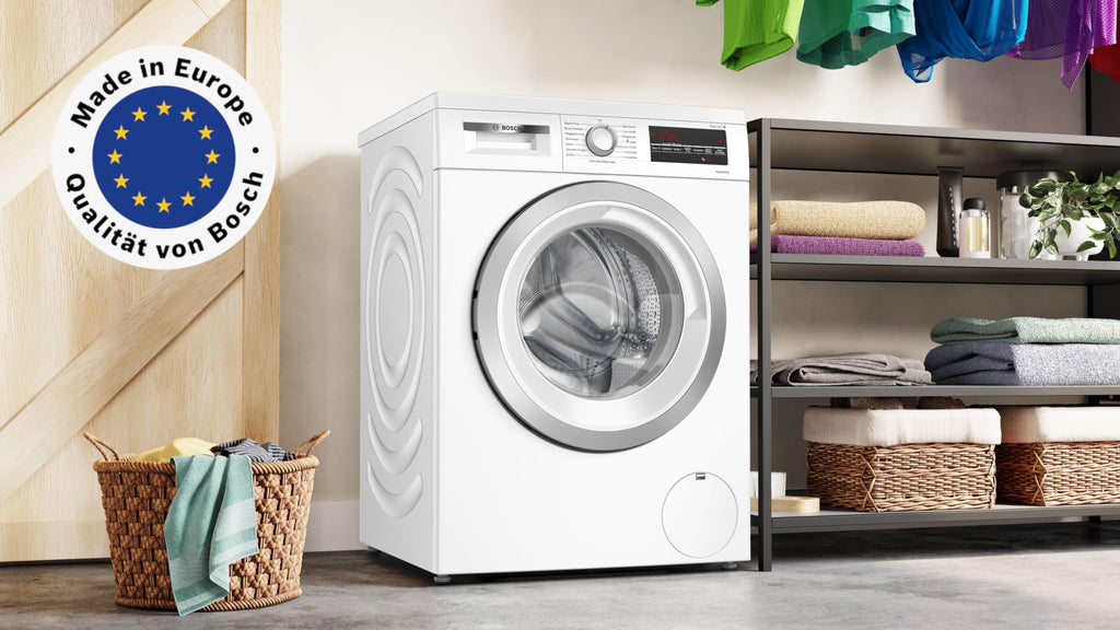 Bosch WUU28T42 Serie 6 Waschmaschine 9 kg, Unterbaufähig, 1400 UpM, Maximale Energie- und Wasserersparnis, Speed Perfect, Extraprogramme für Sport, Dunkles und Babykleidung, Nachlegefunktion