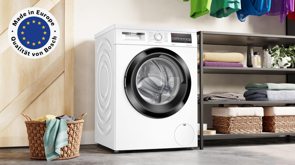 Bosch WUU28T48, Serie 6, Unterbaufähige Waschmaschine, 1-8kg, 1400 UpM, Maximale Energie- und Wasserersparnis, Speed Perfect, Extraprogramme für Sport, Dunkles und Babykleidung, Nachlegefunktion
