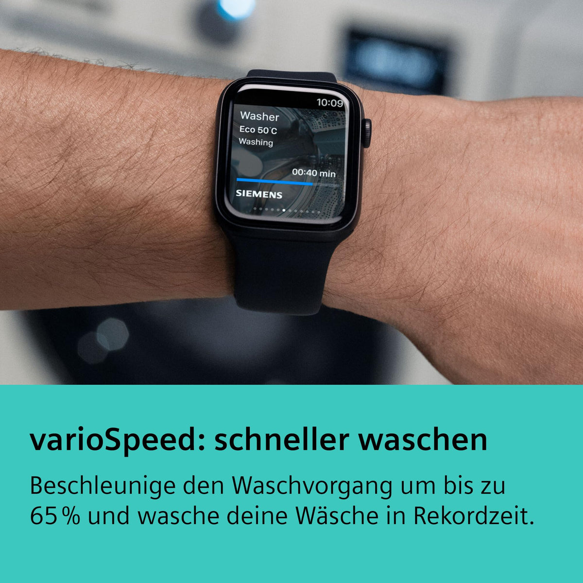 Siemens WU14UT42, iQ500 Waschmaschine, 9kg, 1400 UpM, Unterbaufähig, Extra stromsparend und leise, varioSpeed für kürzere Programme, LED-Display, Outdoor-Programm, Nachlegefunktion, aquaStop